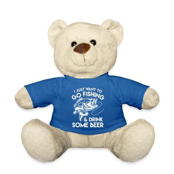 Ich möchte nur angeln gehen und ein Bier trinken - Teddy - Königsblau - Vorne