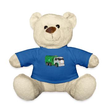 Müllwagen Müllabfuhr Müllauto Müllmann Abfall - Teddy - Königsblau - Vorne
