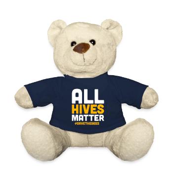 Funny Beekeeping Design Quote All Hives Matters - Teddy - French Navy - Vorne
