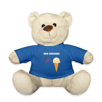 Der Eisvogel liebt leckeres Eis - Teddy - Königsblau - Vorne