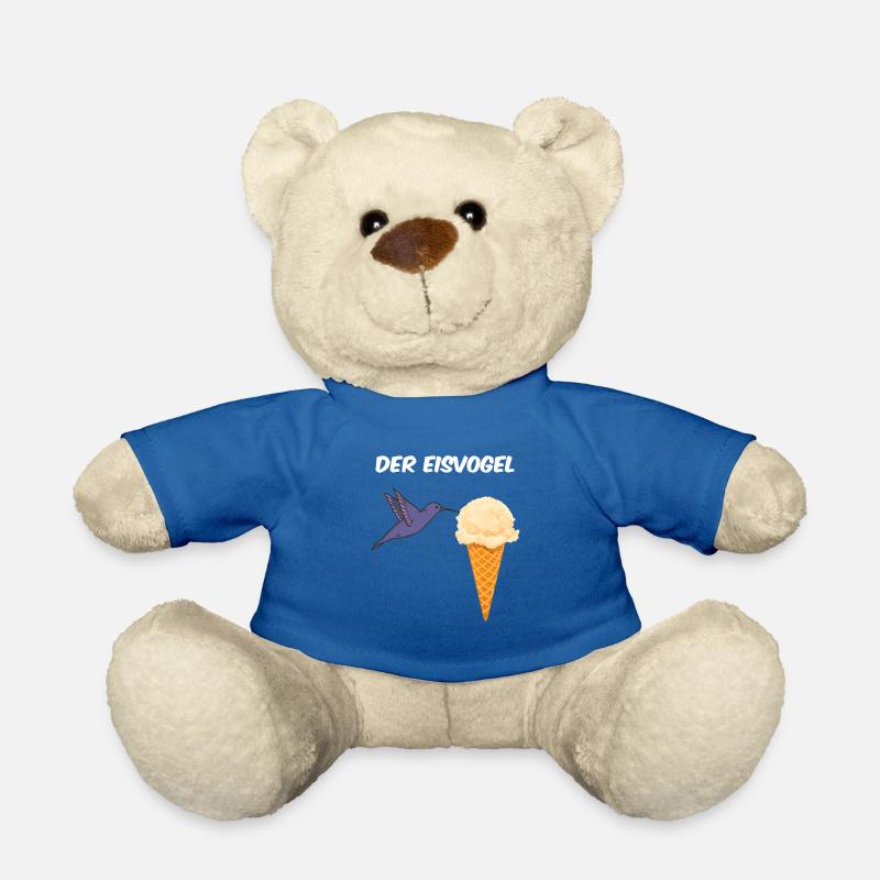 Der Eisvogel liebt leckeres Eis - Teddy - Königsblau