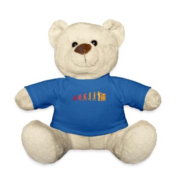 Maurer Evolution | funny wall builder gift - Teddy Bear - royal blue - Front