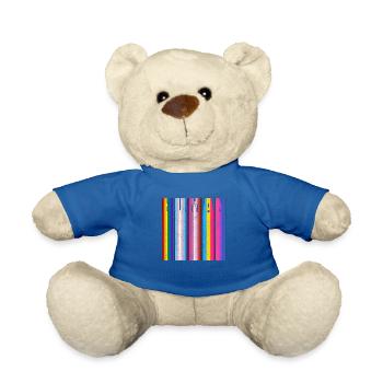 HUMAN in LGBTQ Flag Colors - LGBTQ Flag - Teddy Bear - royal blue - Front