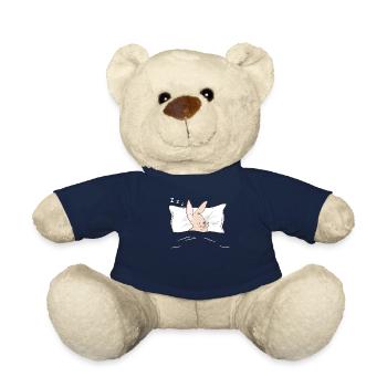 Sleep shirt Pajama Pyjama Sleepsuit Nightgown - Teddy Bear - french navy - Front