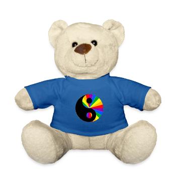 LGBT Regenbogen Yin Yang Gay Pride Liebe Gay - Teddy - Königsblau - Vorne