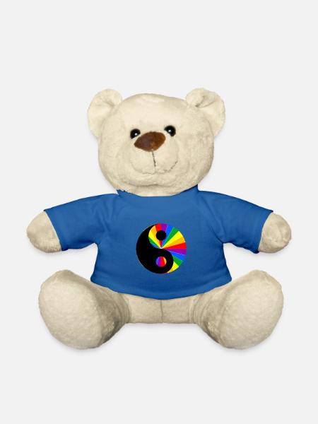 LGBT Rainbow Yin Yang Gay Pride Amour Gay - Nounours - bleu roi