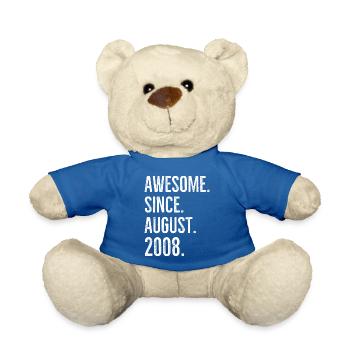Awesome Since August 2008 - Teddy Bear - royal blue - Front