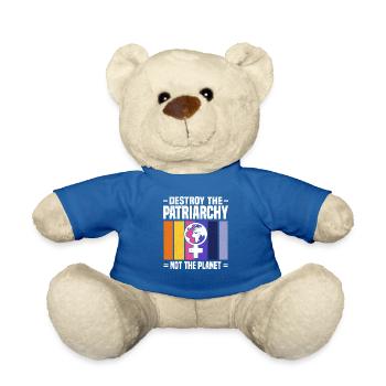 Feminism Equality Women's Power Slogan - Teddy Bear - royal blue - Front