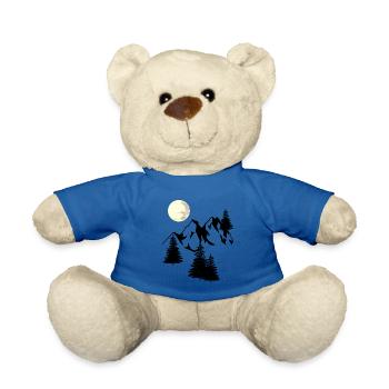 Mountains Moon Peak Spruce Navel Tree Fir Natural - Teddy Bear - royal blue - Front