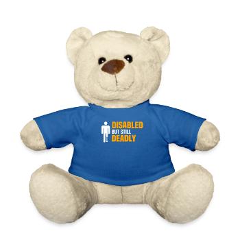 Fauteuil roulant amputé pour handicapés invalidés - Nounours - bleu roi - Devant