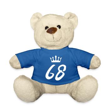 68 Zahl Krone - Teddy - Königsblau - Vorne
