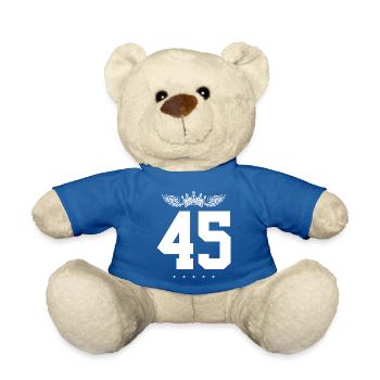 45 Zahl Krone - Teddy - Königsblau - Vorne