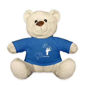 I want a million dollars - Teddy Bear - royal blue - Front