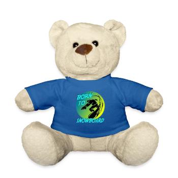 Snowboarder de sports d’hiver né pour le snowboard - Nounours - bleu roi - Devant