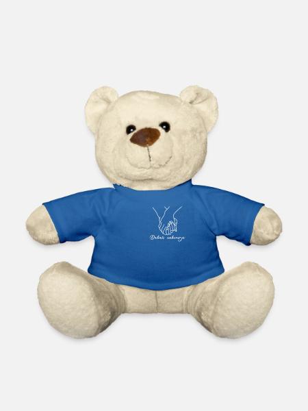 Russisches Geschenk Liebende Paar Hände Zusammen - Teddy - Königsblau