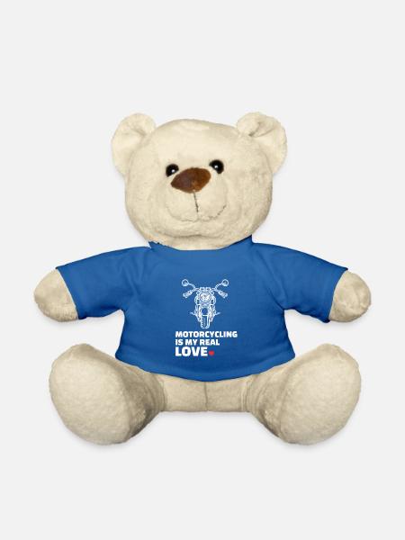 Ich Liebe Motorradfahren - Teddy - Königsblau