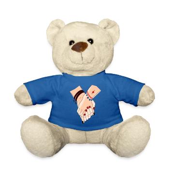 Hände ineinander verschlungen, um zusammen zu sein - Teddy - Königsblau - Vorne