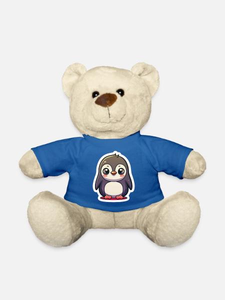 Amoureux des pingouins - Nounours - bleu roi