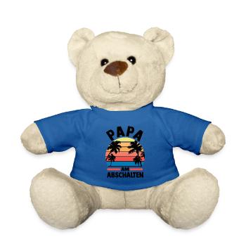 Vacation Vacationer Father Dad - Teddy Bear - royal blue - Front