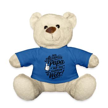 Der Allerbeste Papa Vatertag Spruch - Teddy - Königsblau - Vorne