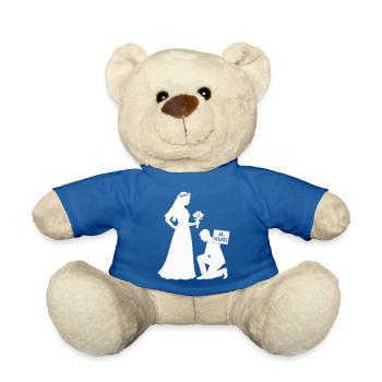 married couple - Teddy Bear - royal blue - Front
