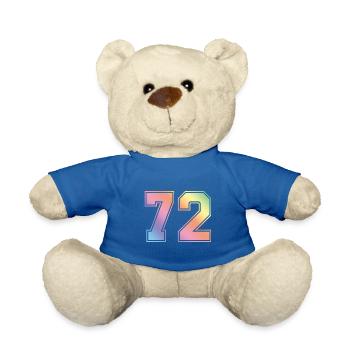 72 Nombre coloré - Nounours - bleu roi - Devant