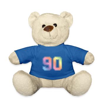 90 Number Colorful - Teddy Bear - royal blue - Front
