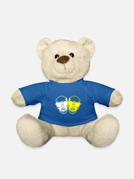 Stylisch Totenkopf - Teddy - Königsblau