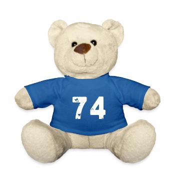 74 Number jersey - Teddy Bear - royal blue - Front