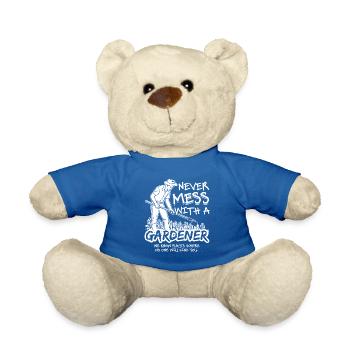 Never Mess With a Gardener Funny Gardening Gift - Teddy - Königsblau - Vorne