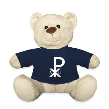 Chi Rho Christusmonogramm Priester Diakon Geschenk - Teddy - French Navy - Vorne