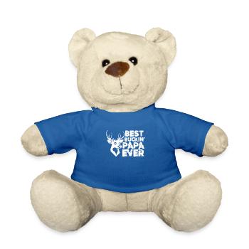 Vater Papa Jäger Jagd Jagen Vatertag Geschenk - Teddy - Königsblau - Vorne
