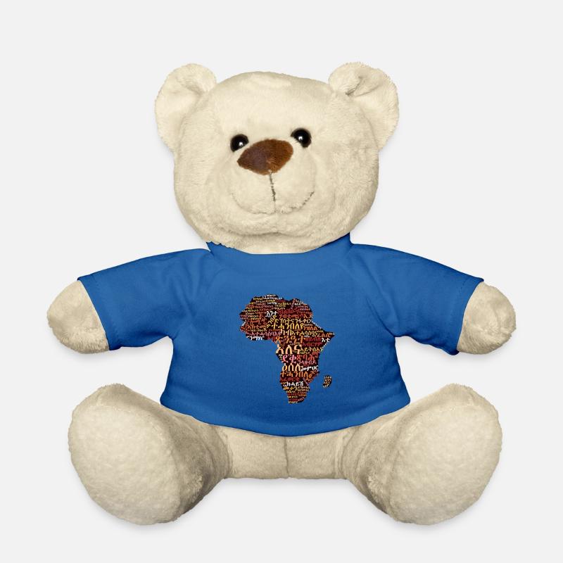 Abraham Afworqi's song with African Map - Teddy Bear - royal blue