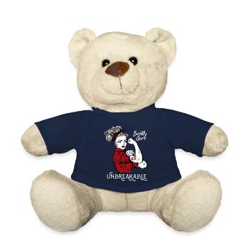 Schweiz Frau Geschenk Mädchen Schweizerin Swiss - Teddy - French Navy - Vorne