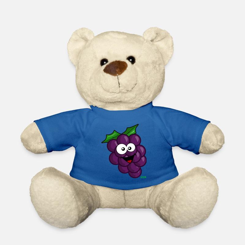 Weintrauben Lachend HARIZ Früchte Kinder Süß - Teddy - Königsblau