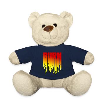 BURN - Schwarze Flammen - Flamme - Teddy - French Navy - Vorne