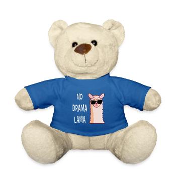 No Drama Lama Funny Gift - Teddy Bear - royal blue - Front