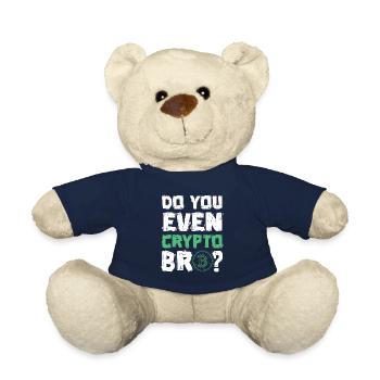 crypto saying bitcoin - Teddy Bear - french navy - Front