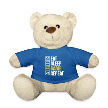 eat sleep game repeat - Nounours - bleu roi - Devant