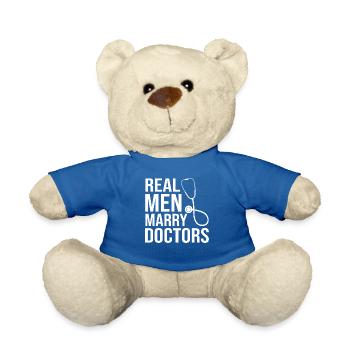 Wife Mother Doctor Doctorate Academic Fun - Teddy Bear - royal blue - Front