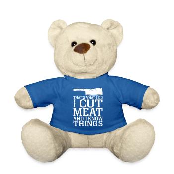 Butcher Butcher Profession Funny Saying Gift - Teddy Bear - royal blue - Front