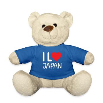 japan Asien Mitte Japanisch Herz - Teddy - Königsblau - Vorne