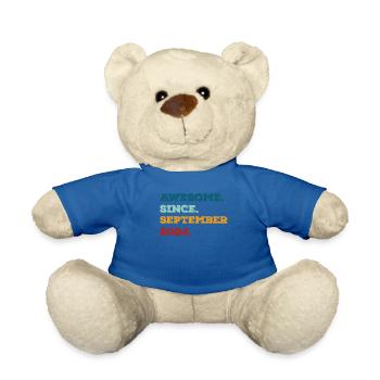 Anniversaire septembre 2024 Naissance Année de naissance - Nounours - bleu roi - Devant