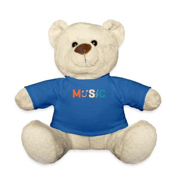 Vinyl Musician Retro Music Vinyl Vintage Music Making - Teddy Bear - royal blue - Front