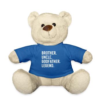 Godfather Godchild Gift Godfather Godfather Uncle - Teddy Bear - royal blue - Front