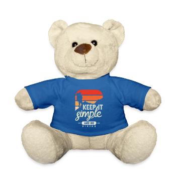 Wandern Camping Outdoor Sprüche Camper Wanderer - Teddy - Königsblau - Vorne
