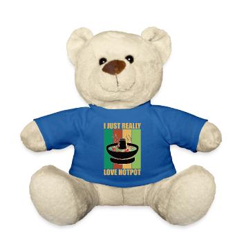 Chinesisches Fondue Feuertopf Hotpot - Teddy - Königsblau - Vorne