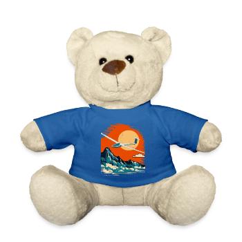 Gliding Glider Thermals Retro Vintage - Teddy Bear - royal blue - Front