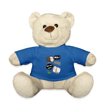 Mäh! Mäh doch selber-lustiges Motiv mit Schafen - Teddy - Königsblau - Vorne