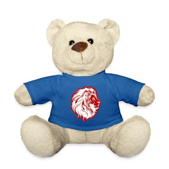 Lion Head Lion Silhouette - Teddy Bear - royal blue - Front